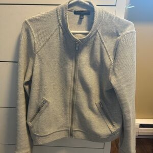 Banana Republic Gray Knit Zip Jacket